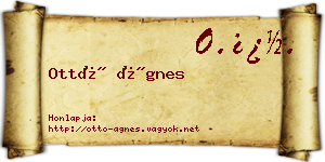 Ottó Ágnes névjegykártya
